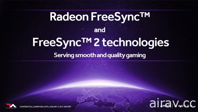 AMD 发表新显示技术“FreeSync 2” 提供低延迟的 HDR 高动态范围画面输出
