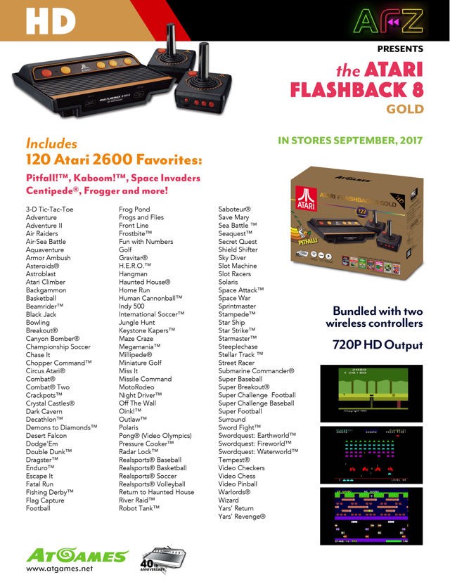 Atari 2600 與 Sega Genesis 懷舊主機秋季登場 內建多款遊戲與支援 HDMI 高解析度輸出