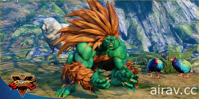 《快打旋风 5 大型电玩版》经典绿怪兽“布兰卡”登场 展现亚马逊丛林的野生威力！