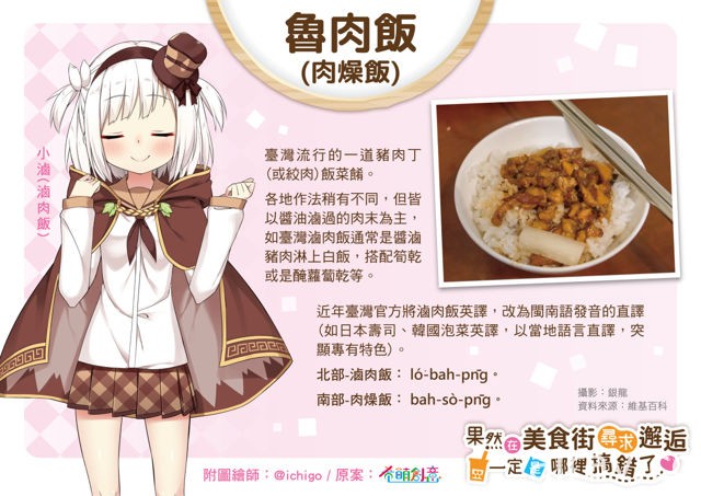 台灣小吃擬人企劃公開第 3 波「小滷」滷肉飯擬人化角色