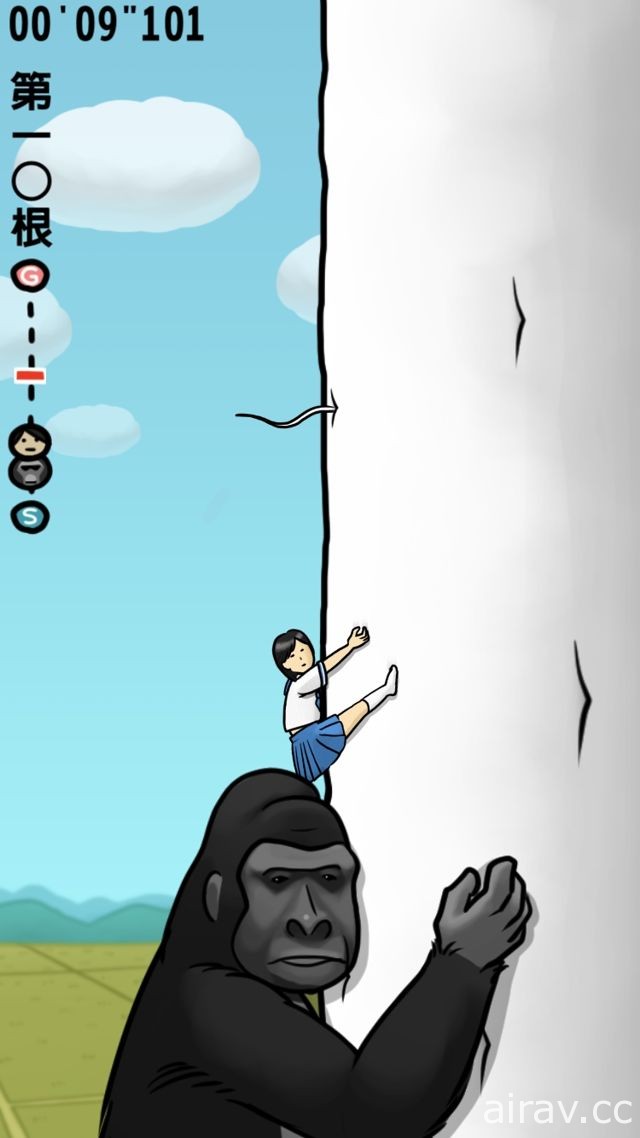 【试玩】日本动作手机游戏《抱紧大根的女高中生》努力不懈的攀上萝卜之巅吧！
