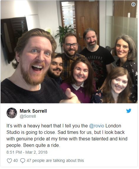 《憤怒鳥》開發商 Rovio 宣布關閉倫敦工作室 預計於 2019 年推出電影續作