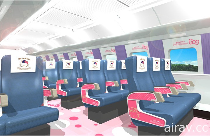 JR 西日本宣布「Hello Kitty」新幹線 6 月 30 日起上路 車廂內裝設計亮相