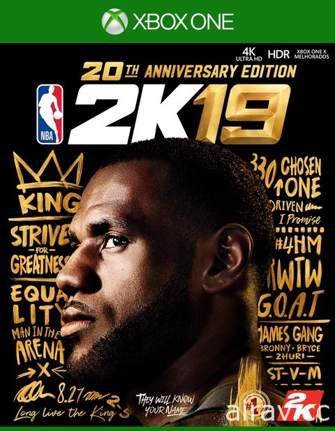 《NBA 2K19》將推出「20 週年紀念版」匯集了 LeBron James 的座右銘文字