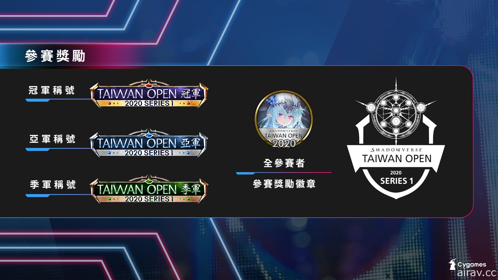 《闇影诗章》台湾官方赛事“Shadowverse Taiwan Open 2020 Series1”开放报名
