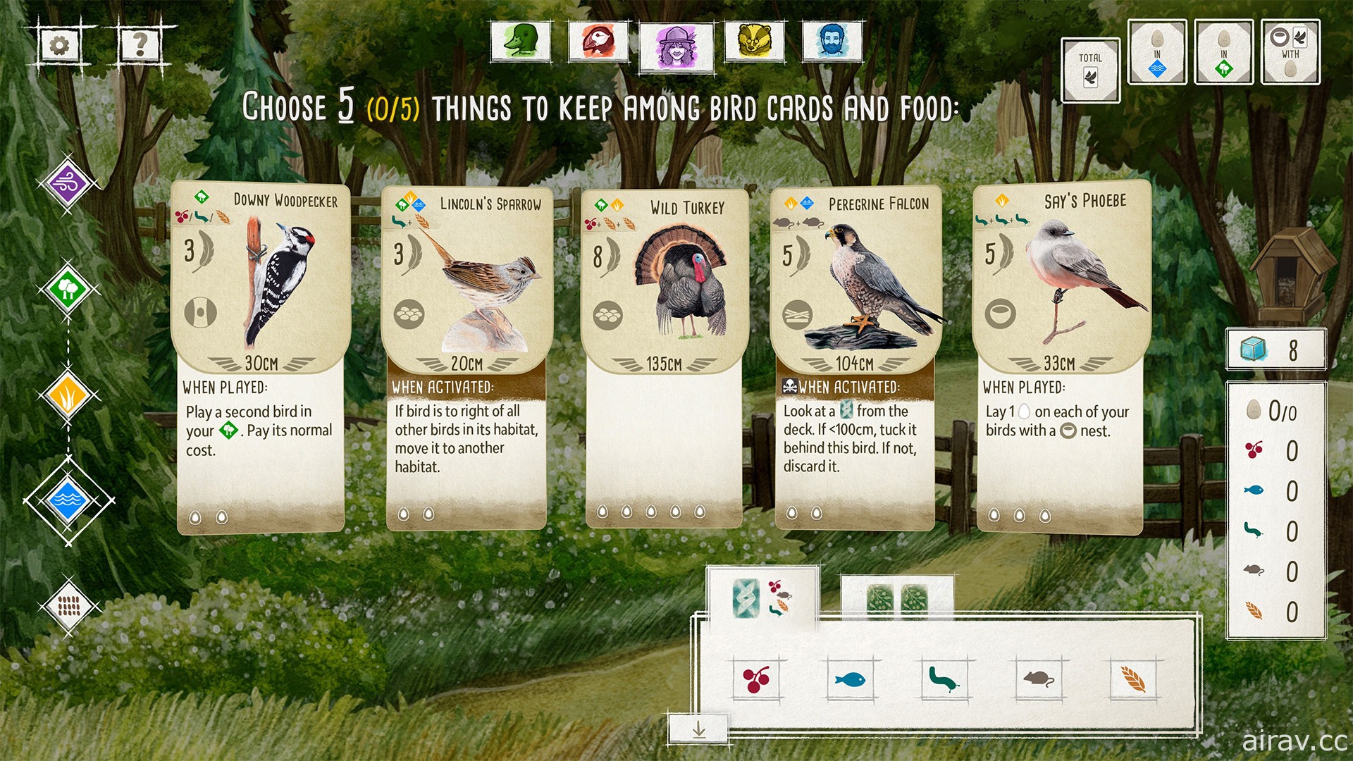 玩遊戲同時學習鳥類知識！改編自桌遊的 PC 新作《展翅翱翔 Wingspan》上市
