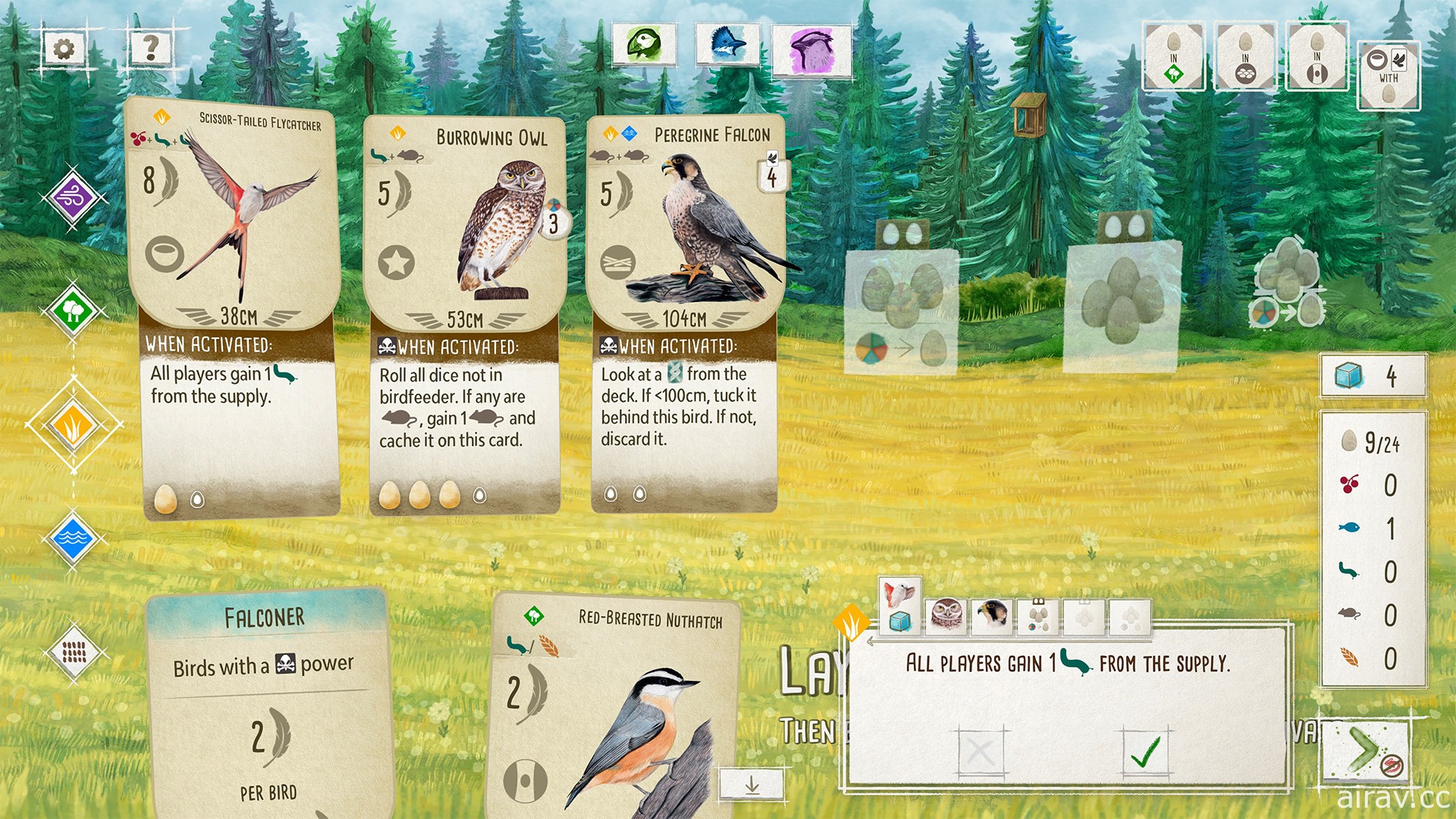 玩遊戲同時學習鳥類知識！改編自桌遊的 PC 新作《展翅翱翔 Wingspan》上市