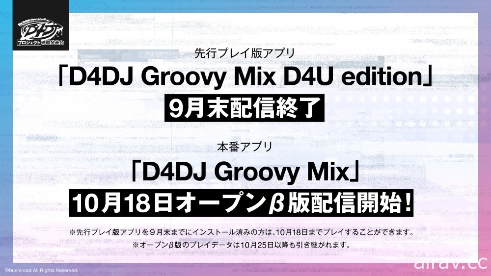 《D4DJ Groovy Mix》10 月 18 日舉辦 OB 測試  公開新演出者包含水樹奈奈、DAIGO 等人