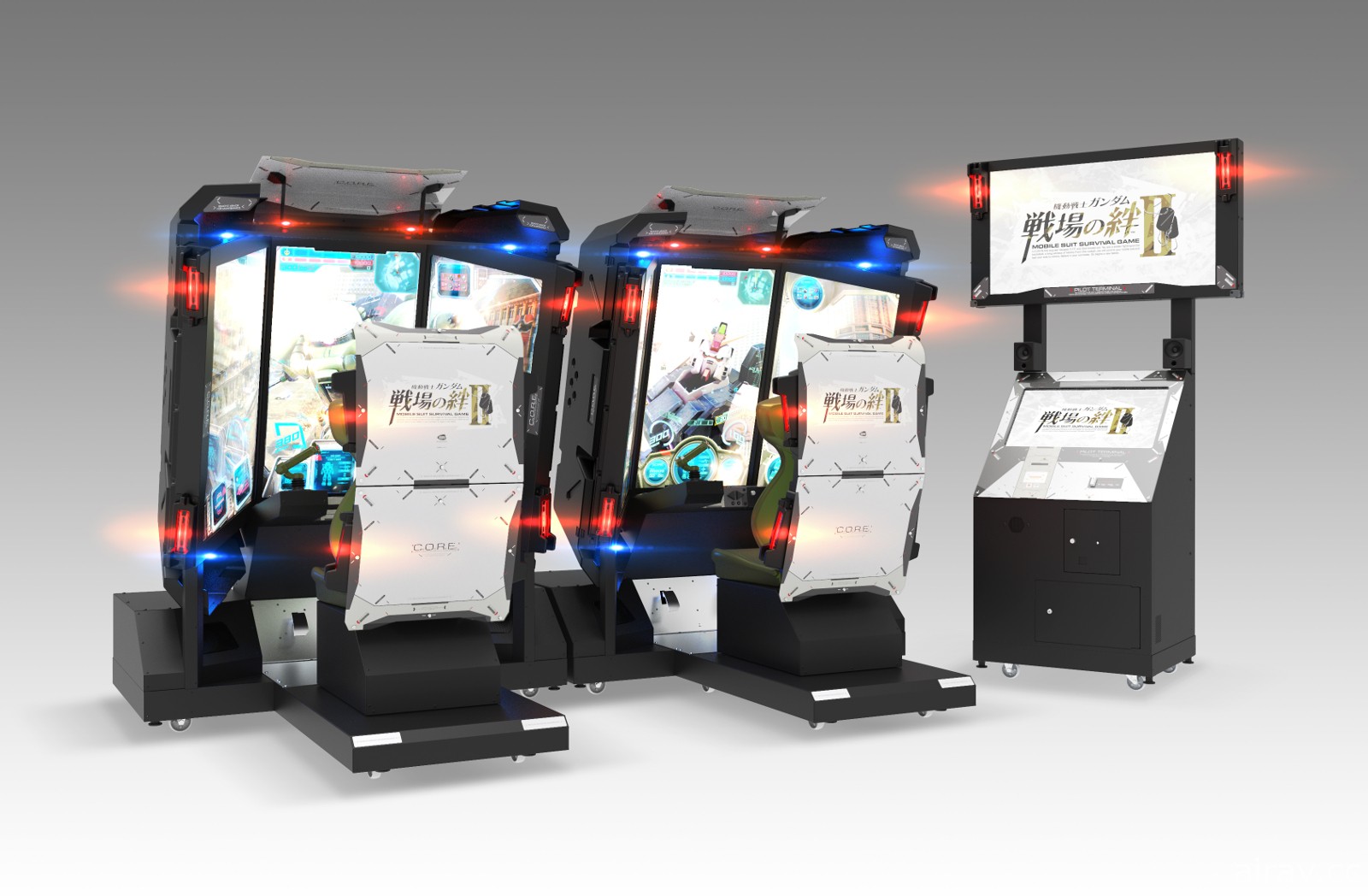 《機動戰士鋼彈 戰場之絆 II》揭露全新筐體設計 改採三螢幕重現 MS 對戰臨場感
