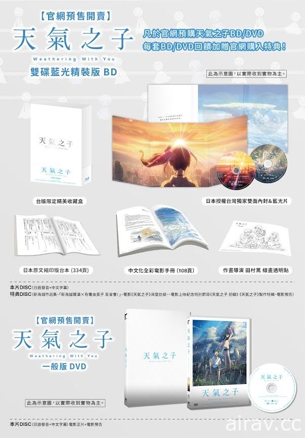 動畫電影《天氣之子》中文版 BD、DVD 開放預售 收錄總長 3 小時特典