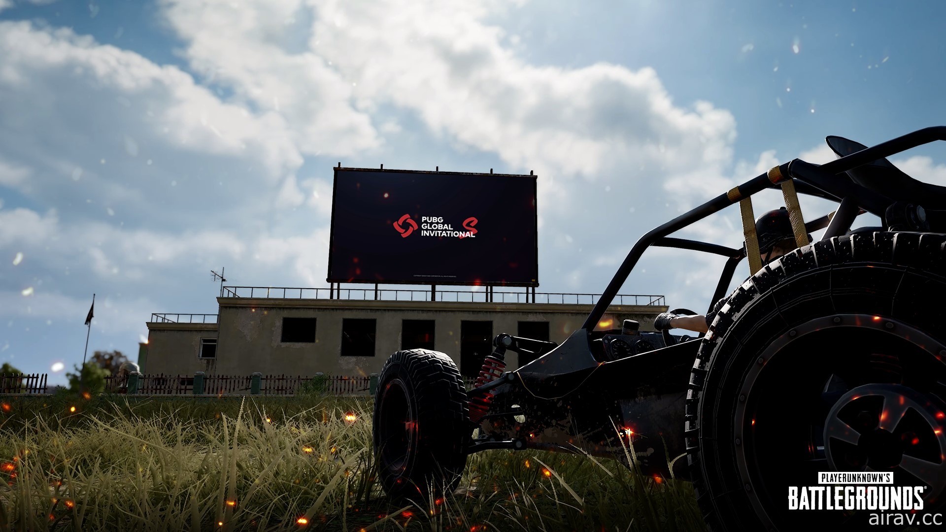 《绝地求生》10.2 更新加入越野摩托车空中特技 于游戏内地图建置直播电视墙