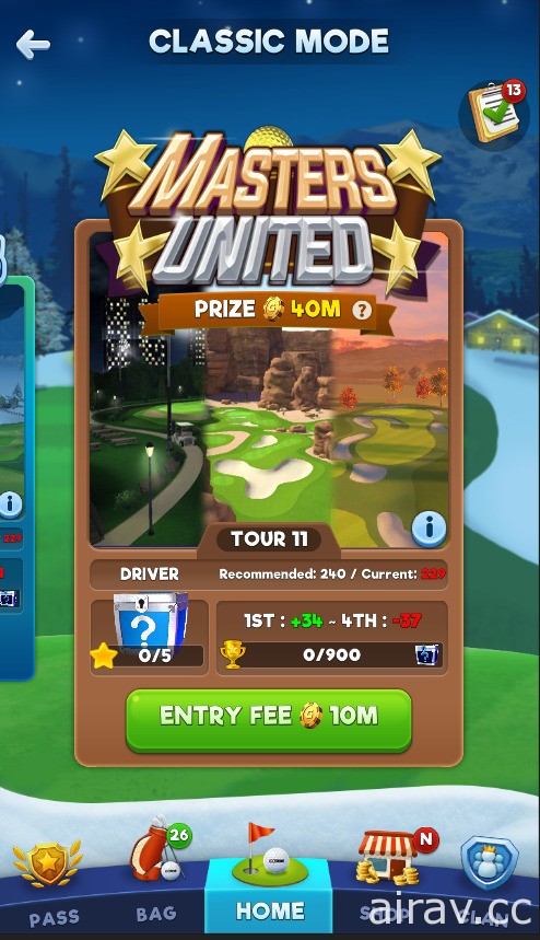 《Extreme Golf》進行 1.6.0 版本更新 追加新巡迴賽及高爾夫球