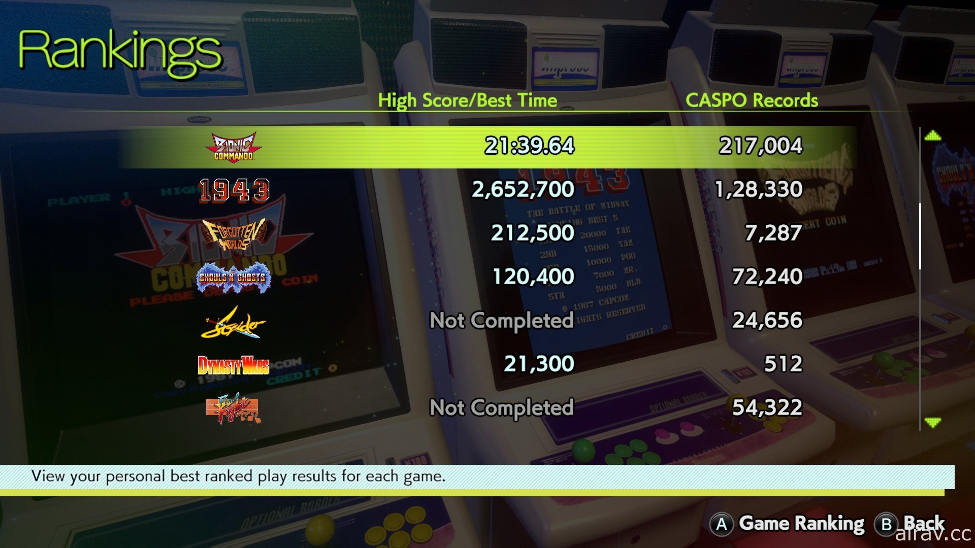 《Capcom Arcade Stadium》Switch 版今日釋出 收錄 32 款 CAPCOM 人氣大型電玩遊戲