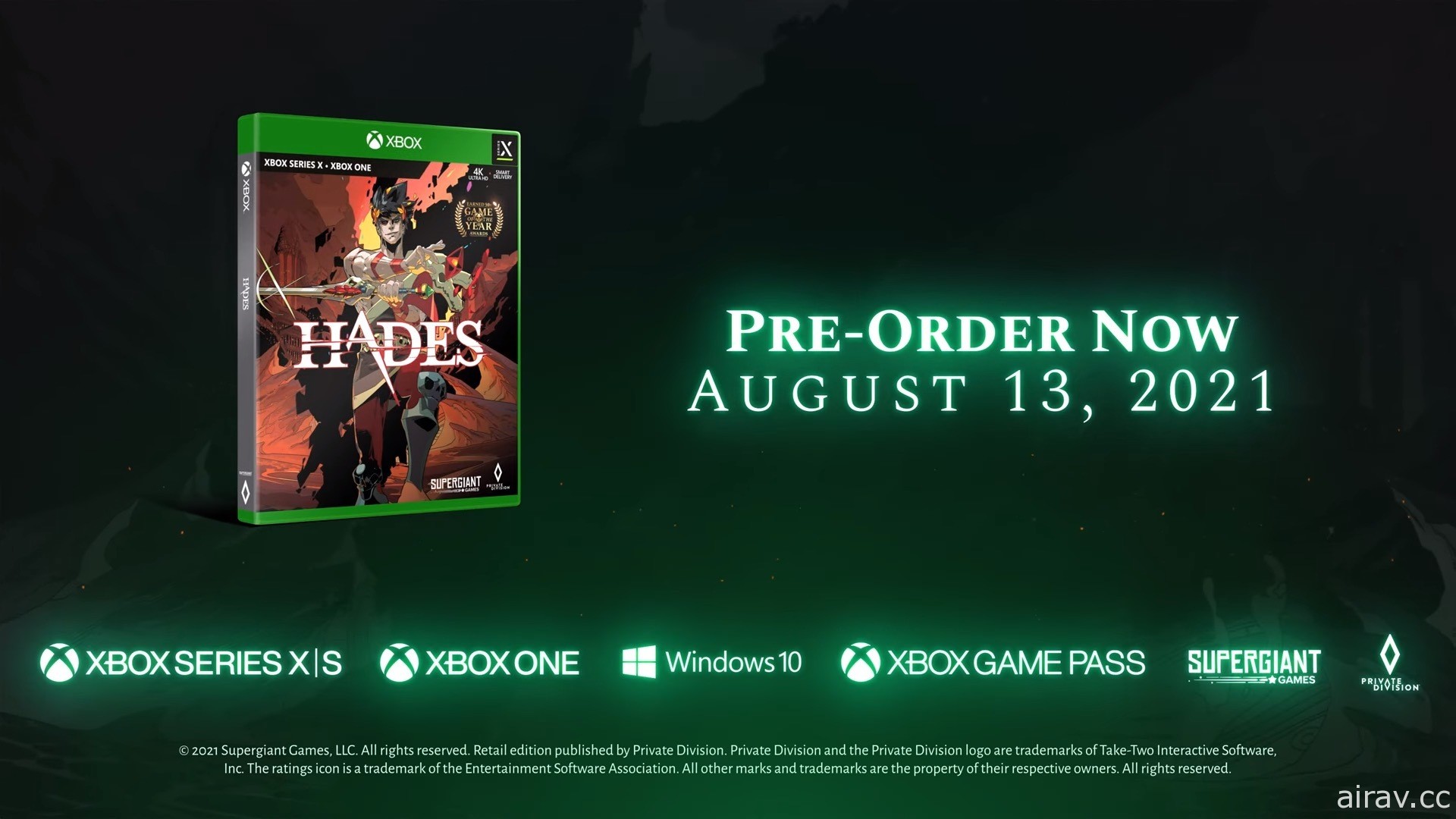 【E3 21】《黑帝斯 Hades》将于 8 月登上 Xbox Game Pass