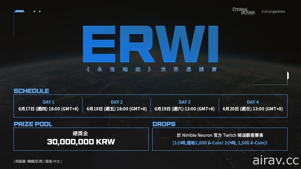 《永恆輪迴》ERWI 2021 世界邀請賽倒數一天　GODJJ、獅子丸、毛將代表出賽