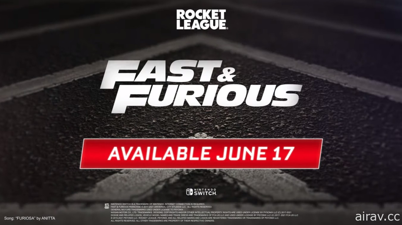 【E3 21】《火箭聯盟》x《玩命關頭》預告 6 月 17 日推出合作 bundle