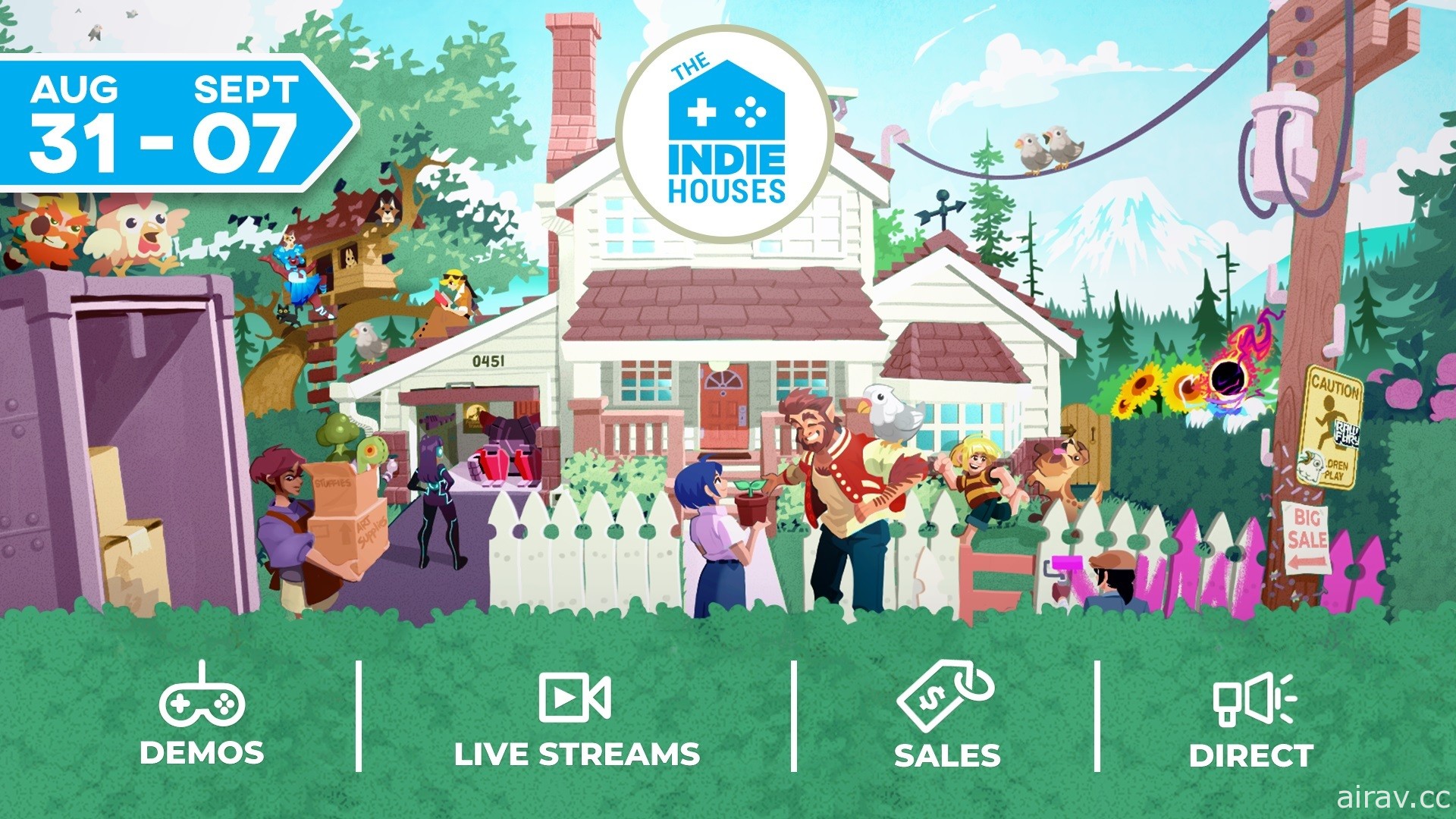 七間獨立遊戲發行商聯合發表會「The Indie houses」8 月 31 日登場