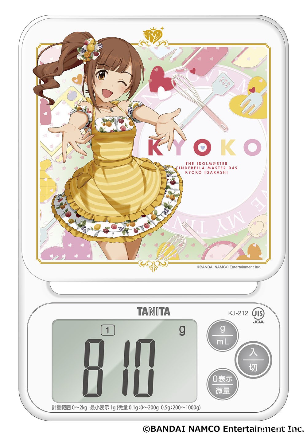 Tanita 与《偶像大师 灰姑娘女孩》合作推出五十岚响子联名电子料理秤