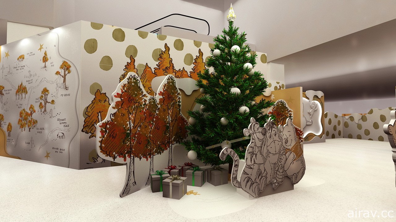 「走進小熊維尼的百畝森林」雪白聖誕主題快閃店 11/18 環球購物中心新北中和登場