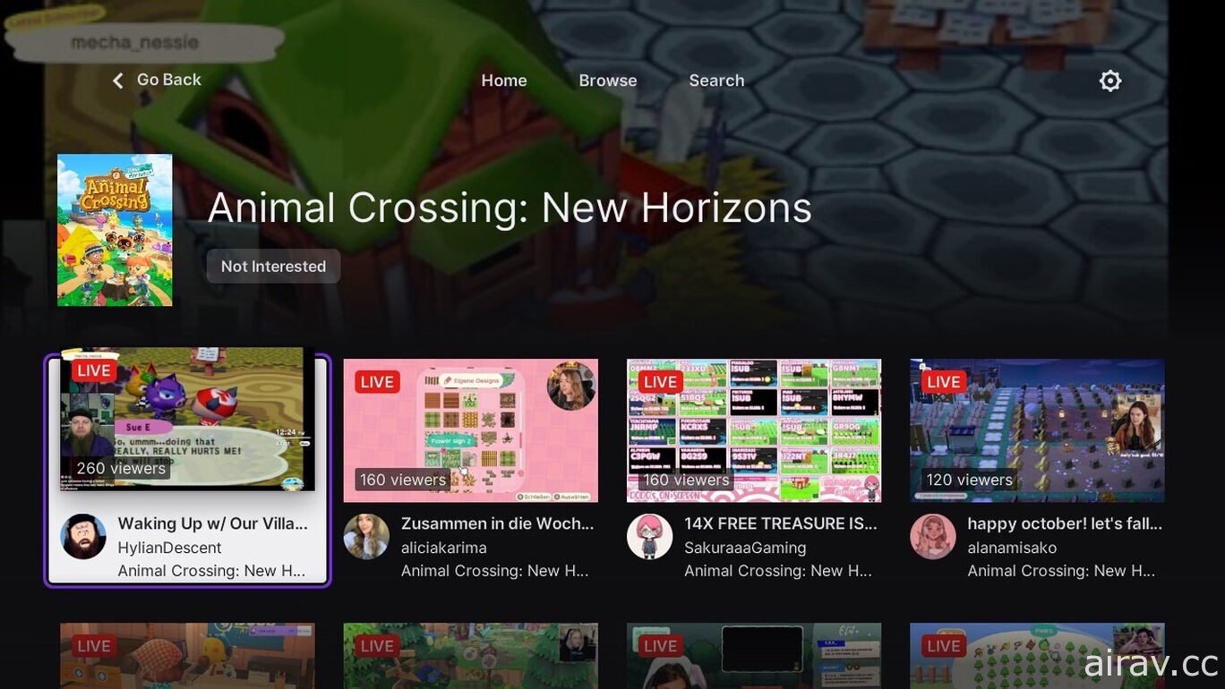 Twitch 釋出 Nintendo Switch 版 App