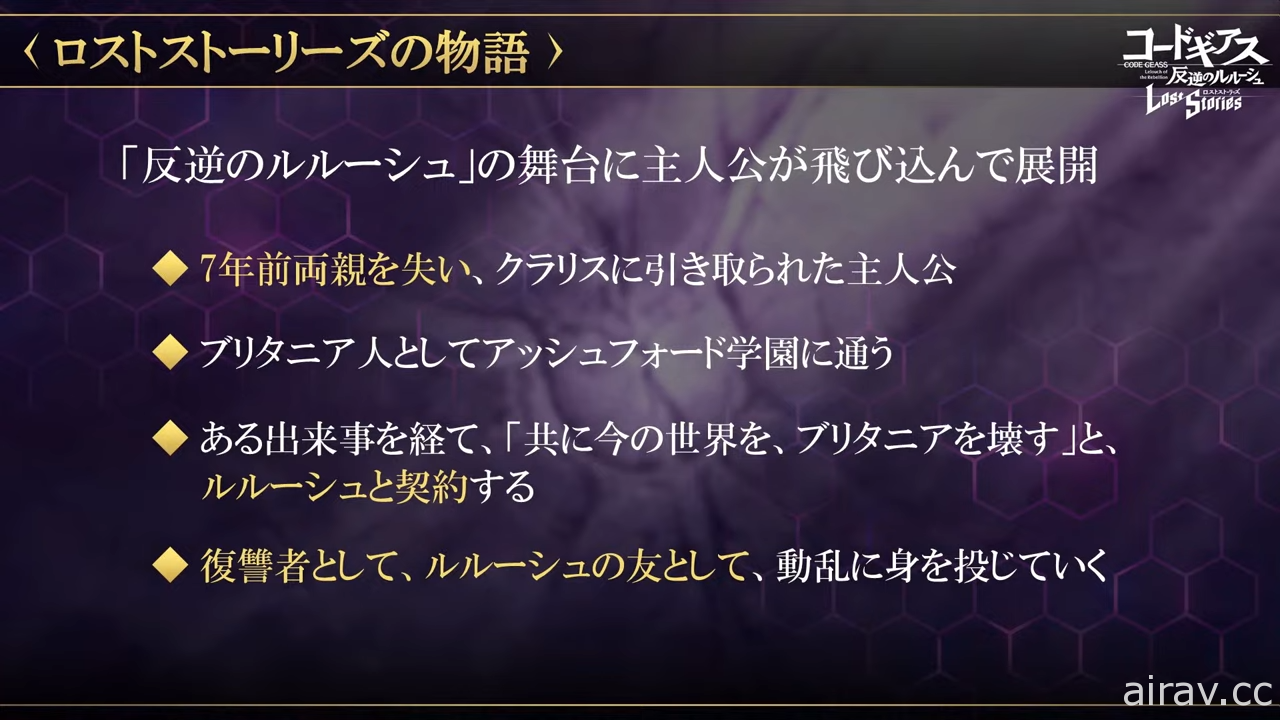 《Code Geass 反叛的魯路修 Lost Stories》於日本展開事前登錄 發表會首次公開遊戲畫面