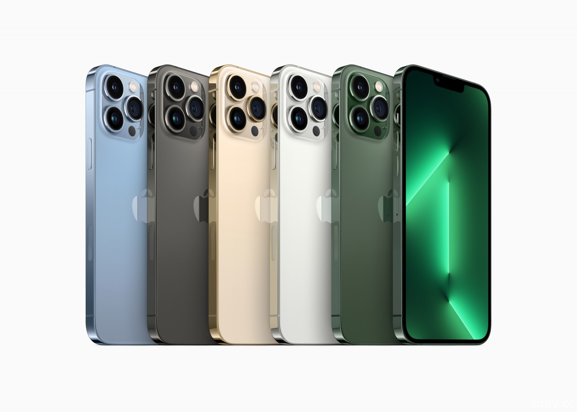 Apple iPhone 13 系列推出全新松嶺青色及綠色外觀