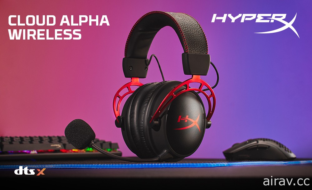 HyperX Cloud Alpha 无线电竞耳机在台上市 提供 300 小时超长续航力与身历声音质
