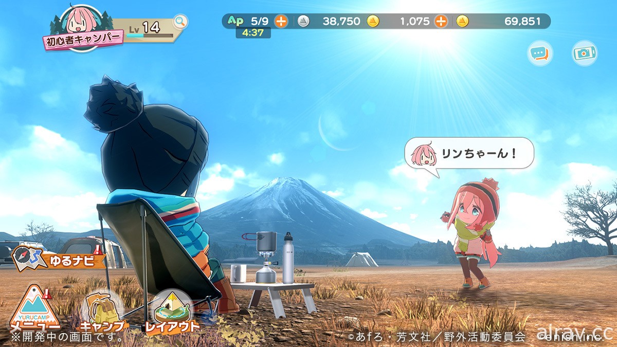 《摇曳露营△》手机新作于日本展开事前登录 首次公开游戏详情